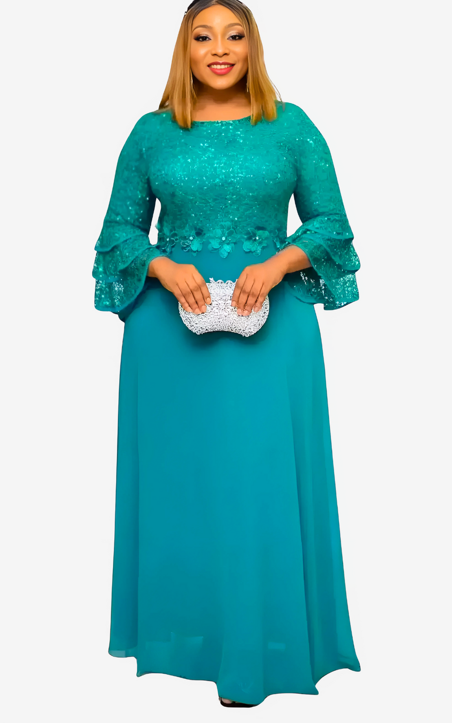Alison Sheri Robe courte à manches trois-quarts modèle A41050 | 1ère Avenue