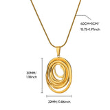 Pendentif Afrique en Or Oval
