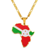 Pendentif Carte Afrique Burundi