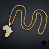 Pendentif Carte Afrique Diamant