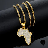 Pendentif Carte Afrique Diamant