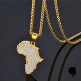 Pendentif Carte Afrique Diamant