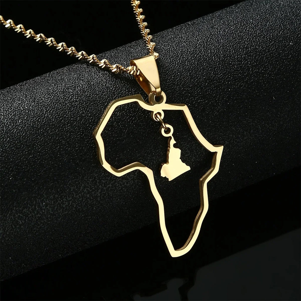 Pendentif Carte De L'Afrique - Bijou Africa En Métal, Neuf Avec étiquettes