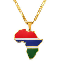 Pendentif Carte Afrique Gambie