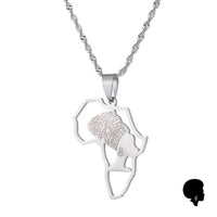 Pendentif Carte Afrique Néfertiti