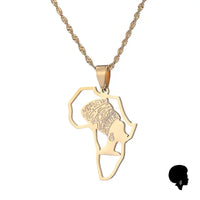 Pendentif Carte Afrique Néfertiti