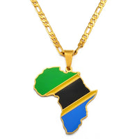 Pendentif Carte Afrique Tanzanie