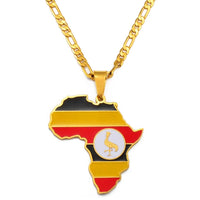 Pendentif Carte Afrique Uganda