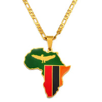 Pendentif Carte Afrique Zambie