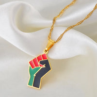 Pendentif Poing Africain Levé