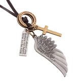 Pendentif Tribal Cordon en Cuir