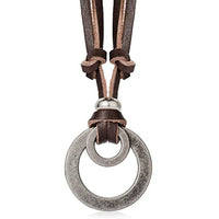 Pendentif Tribal Cordon en Cuir