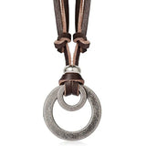 Pendentif Tribal Cordon en Cuir