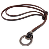 Pendentif Tribal Cordon en Cuir