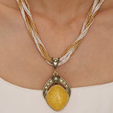 Pendentif Vintage Africain en Pierre