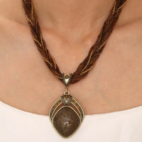Pendentif Vintage Africain en Pierre