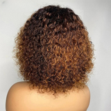 Perruque Afro Marron Avec Frange