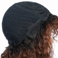 Perruque Afro Marron Avec Frange