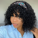 Perruque Afro Marron Avec Frange