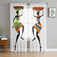 Rideau Voilage Danseuse Africaine