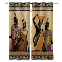 Rideaux Occultants Motif Villageois Africains