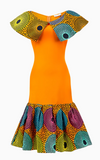 Robe Africaine à Col Volant