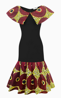 Robe Africaine à Col Volant