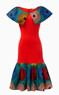 Robe Africaine à Col Volant