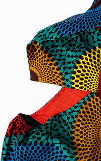 Robe Africaine à Col Volant