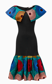 Robe Africaine à Col Volant