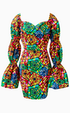 Robe Africaine à Manches Longues Bouffantes