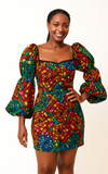 Robe Africaine à Manches Longues Bouffantes