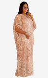 Robe Africaine Champagne Pailletée