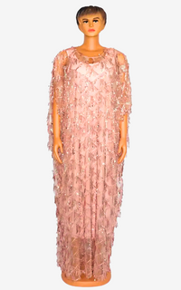 Robe Africaine Champagne Pailletée