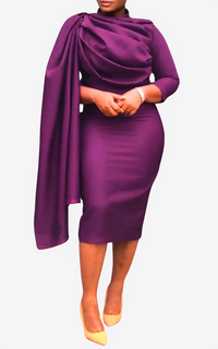 Robe Africaine Chic Midi Unie