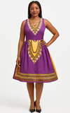 Robe Africaine Chic Violette