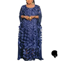 Robe Africaine en Mousseline de Soie Fleur