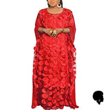 Robe Africaine en Mousseline de Soie Fleur