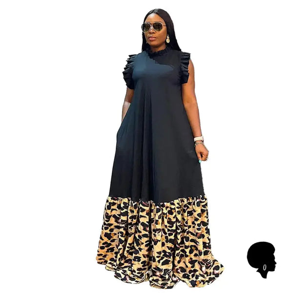 Robe Africaine Femme Noire Léopard