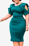 Robe Africaine Moulante Manches Courtes