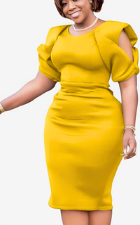 Robe Africaine Moulante Manches Courtes