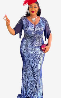 Robe Africaine Moulante Sexy à Paillettes