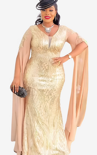 Robe Africaine Moulante Sexy à Paillettes
