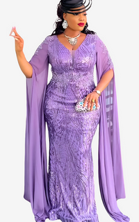 Robe Africaine Moulante Sexy à Paillettes