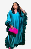 Robe Boubou Africaine en Plumes