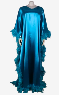 Robe Boubou Africaine en Plumes