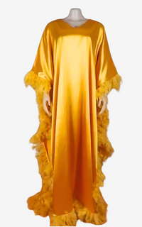 Robe Boubou Africaine en Plumes