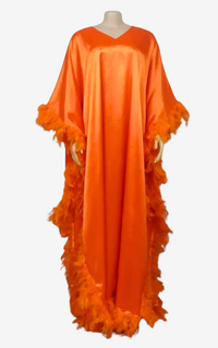 Robe Boubou Africaine en Plumes