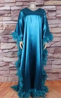 Robe Boubou Africaine en Plumes