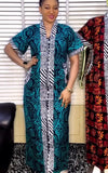 Robe Boubou Africaine Longue Bleue